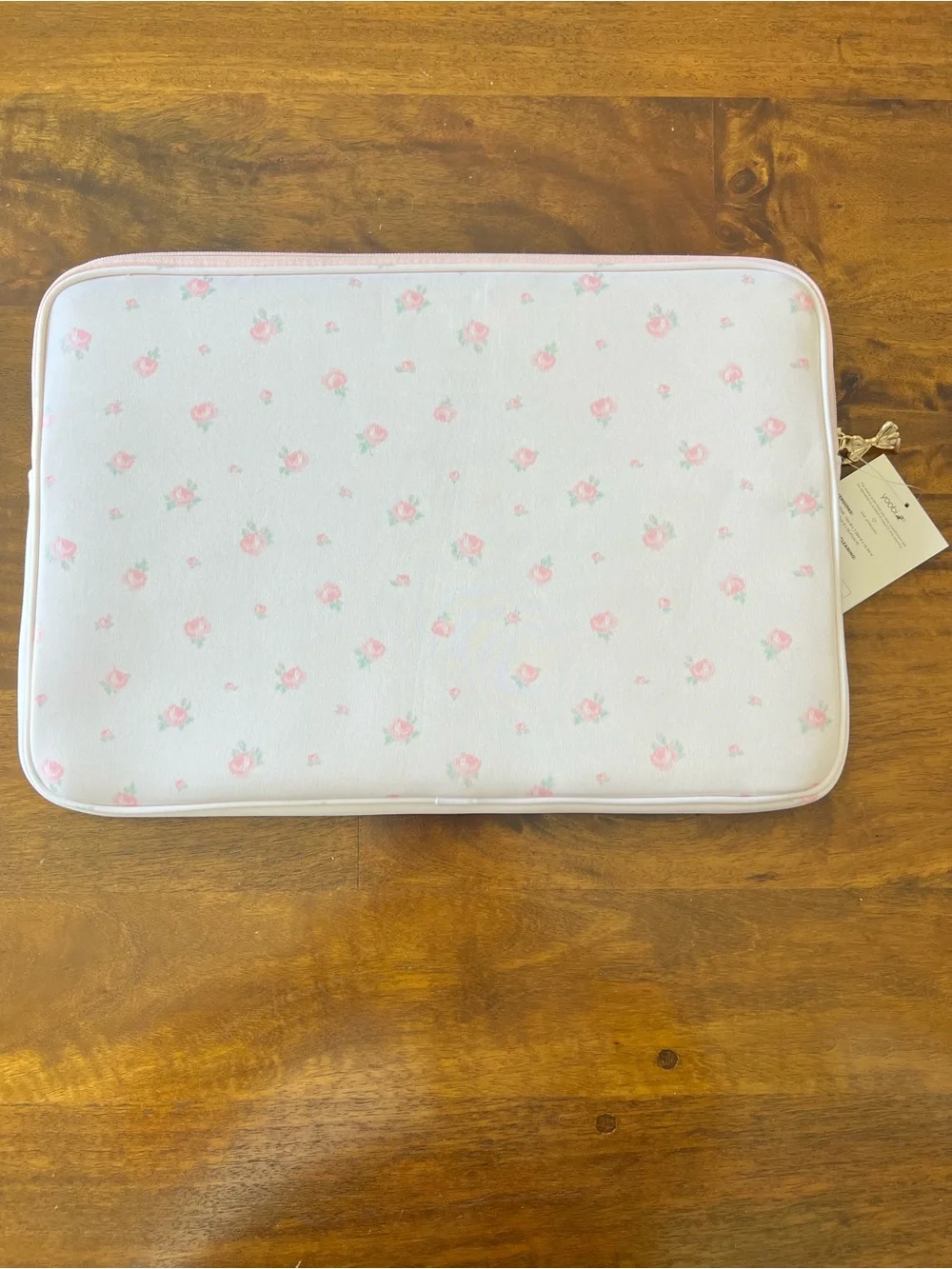 LoveShackFancyxTarget-Yoobi Blooming Heirloom Laptop Sleeve Strawberry Macaroon